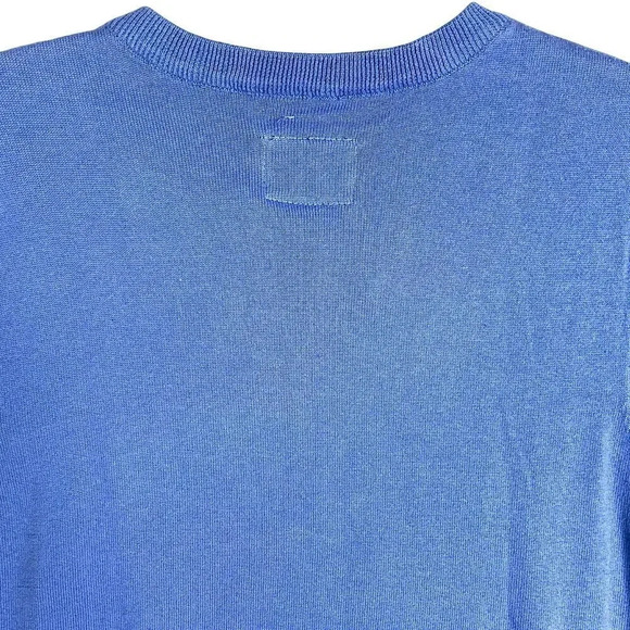 Saddlebred New Sleeveless Sweater Vest Golf Size M Pullover Cotton Blue Argyle - Picture 7 of 11